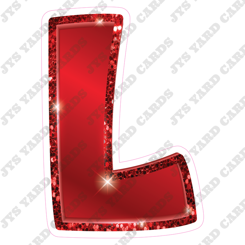 Single Letters: 18” Bouncy Metallic Red