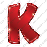 Single Letters: 18” Bouncy Metallic Red