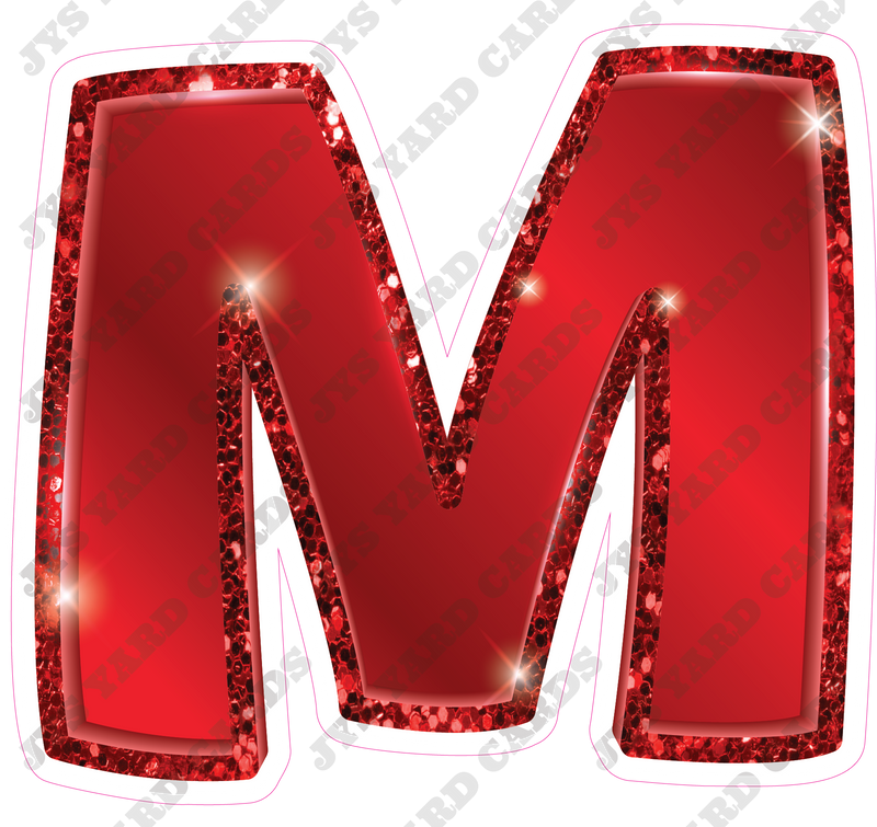 Single Letters: 18” Bouncy Metallic Red