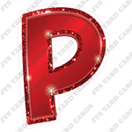 Single Letters: 12” Bouncy Metallic Red