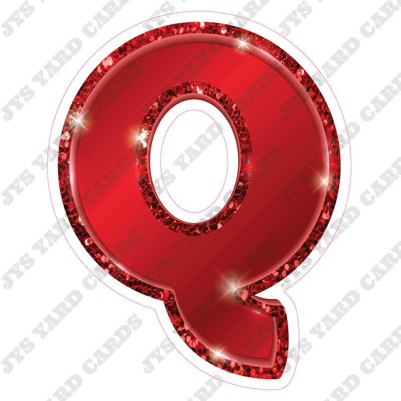 Single Letters: 12” Bouncy Metallic Red