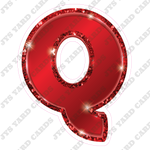 Single Letters: 18” Bouncy Metallic Red