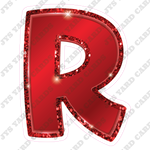 Single Letters: 12” Bouncy Metallic Red