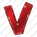 Single Letters: 12” Bouncy Metallic Red