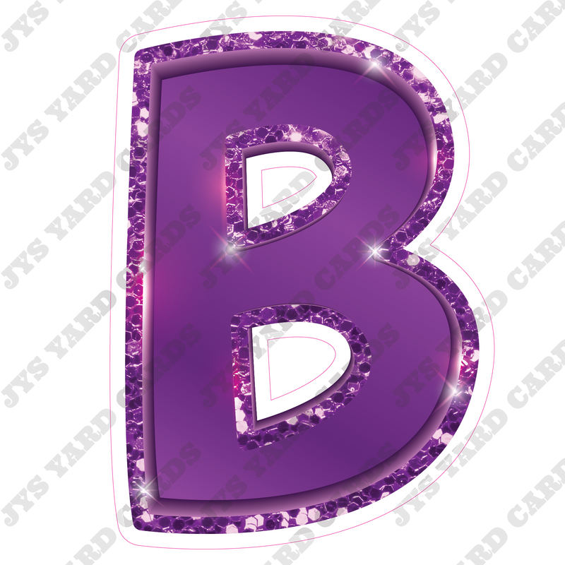 Single Letters: 23” Bouncy Metallic Purple