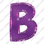 Single Letters: 18” Bouncy Metallic Purple