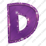 Single Letters: 18” Bouncy Metallic Purple - Yard Card Signs by JYS International