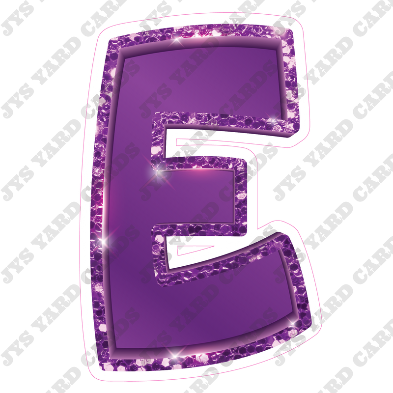 Single Letters: 18” Bouncy Metallic Purple