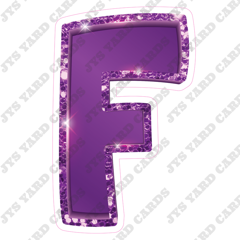 Single Letters: 12” Bouncy Metallic Purple