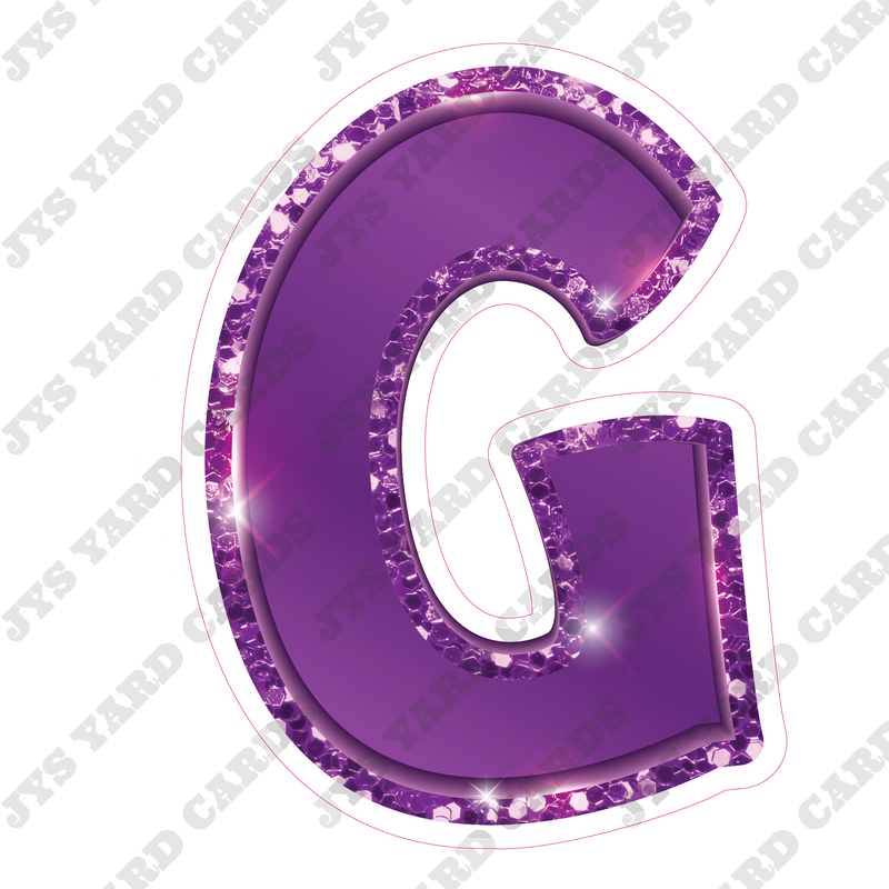 Single Letters: 18” Bouncy Metallic Purple