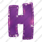 Single Letters: 18” Bouncy Metallic Purple