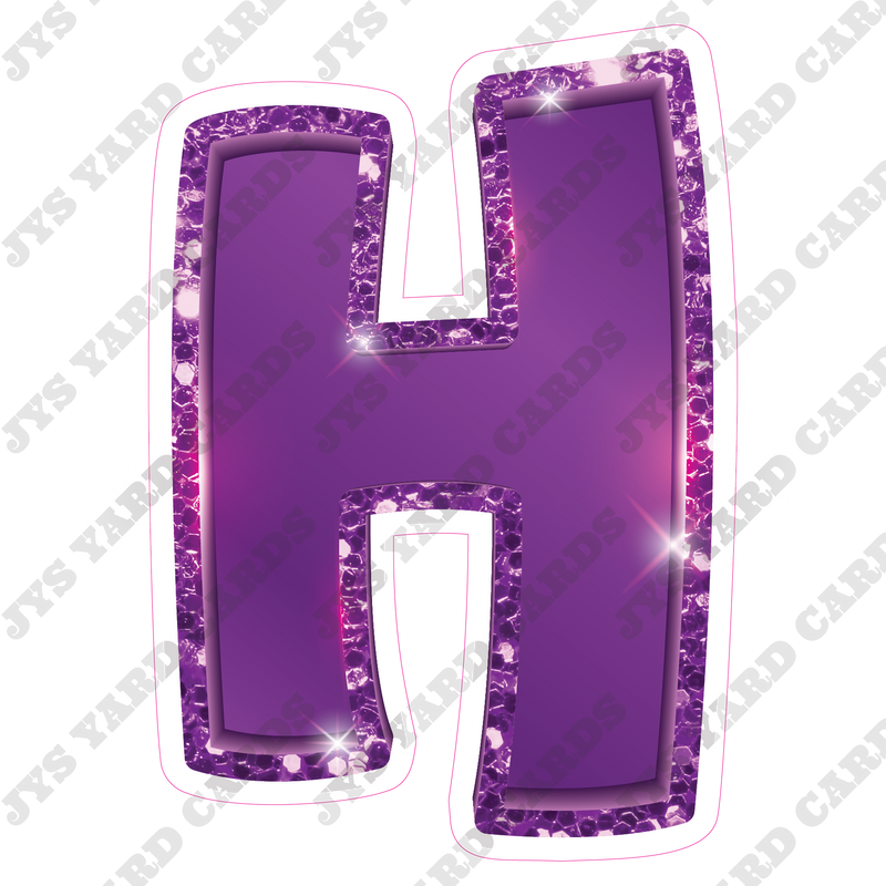 Single Letters: 18” Bouncy Metallic Purple