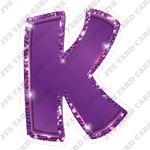 Single Letters: 18” Bouncy Metallic Purple