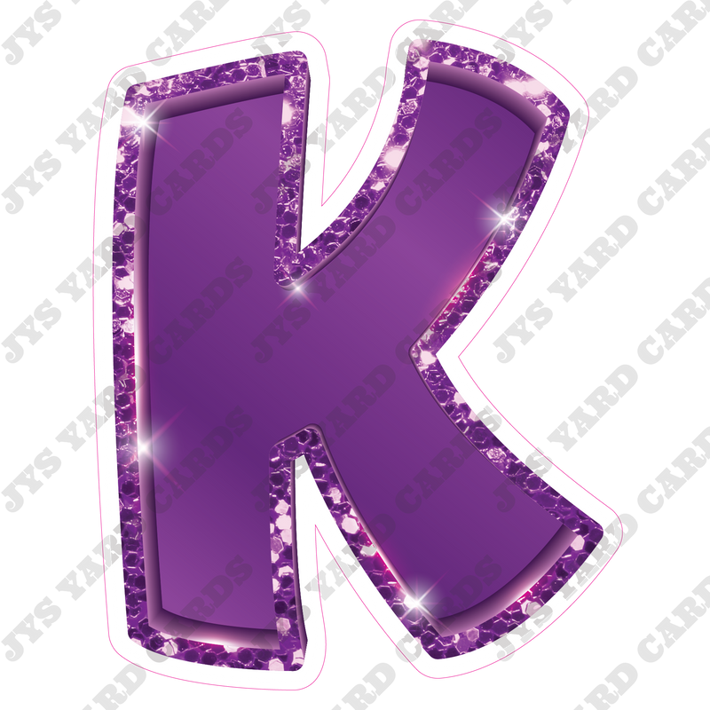 Single Letters: 18” Bouncy Metallic Purple