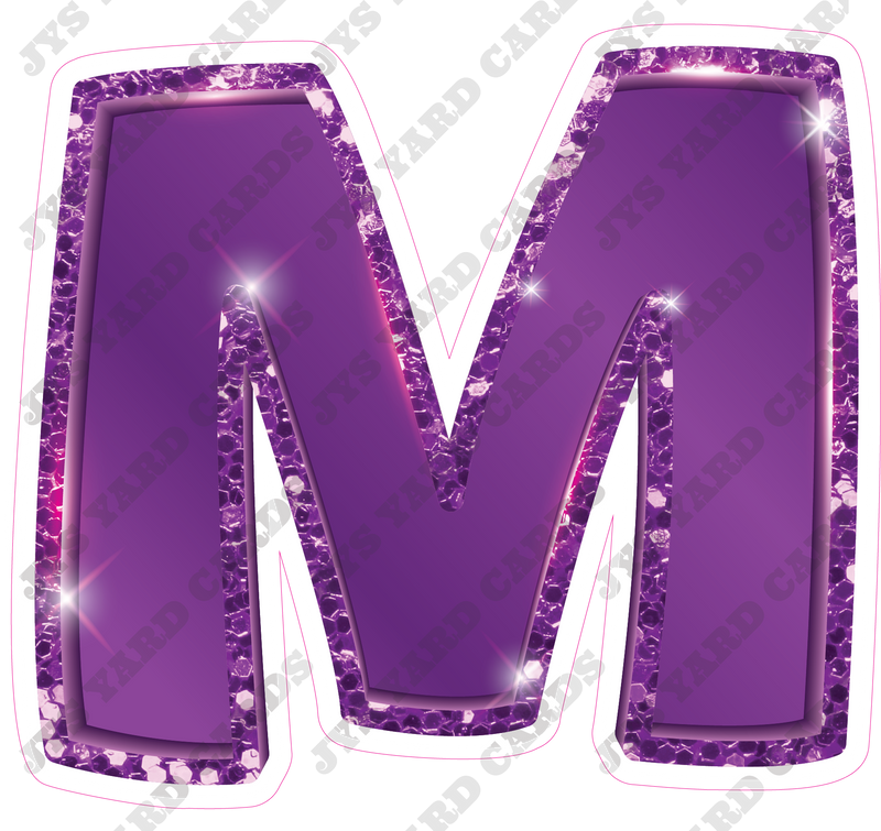 Single Letters: 18” Bouncy Metallic Purple