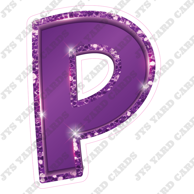 Single Letters: 18” Bouncy Metallic Purple