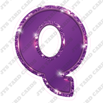 Single Letters: 18” Bouncy Metallic Purple