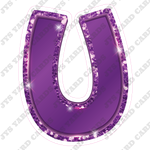 Single Letters: 18” Bouncy Metallic Purple - Yard Card Signs by JYS International