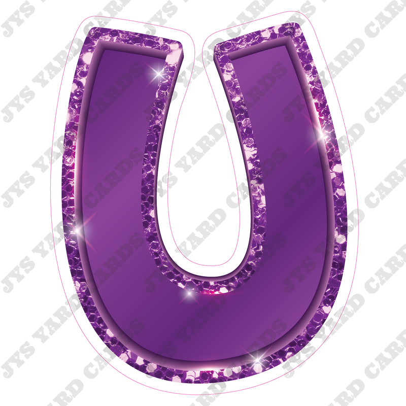 Single Letters: 18” Bouncy Metallic Purple