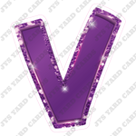 Single Letters: 18” Bouncy Metallic Purple