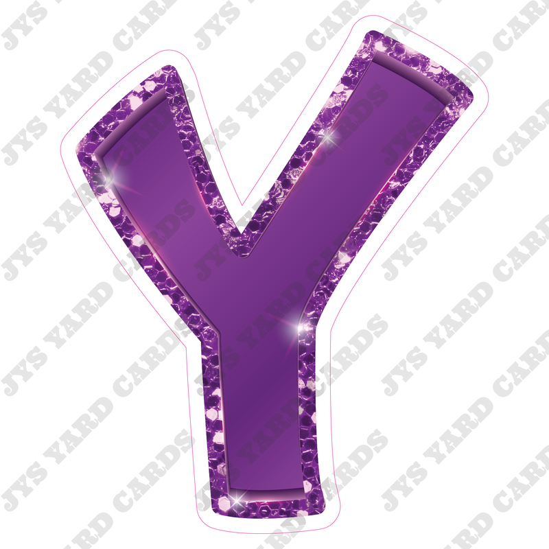 Single Letters: 18” Bouncy Metallic Purple