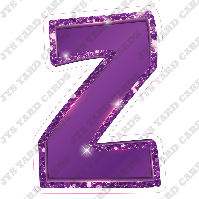 Single Letters: 18” Bouncy Metallic Purple