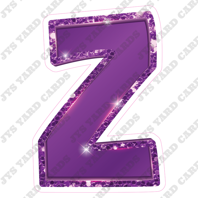 Single Letters: 12” Bouncy Metallic Purple