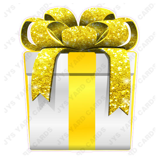 PRESENT: WHITE w/ YELLOW BOW