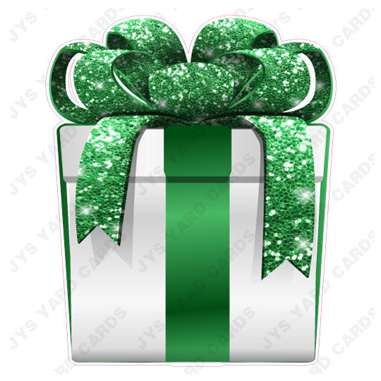 PRESENT: WHITE w/ GREEN BOW