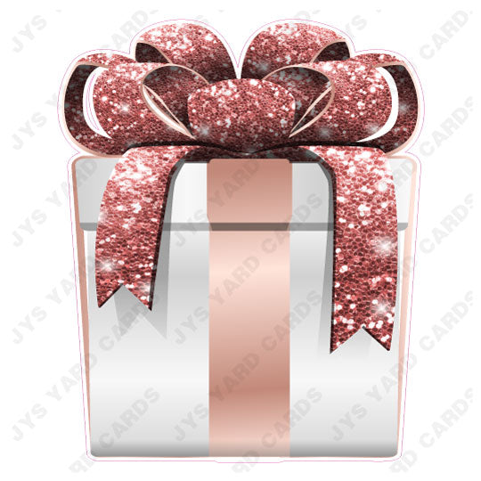 PRESENT: WHITE w/ ROSE GOLD BOW