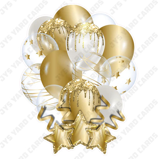 SINGLE JAZZY BALLOON: Gold