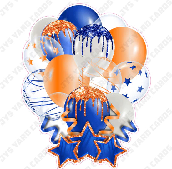 SINGLE JAZZY BALLOON: Blue And Orange