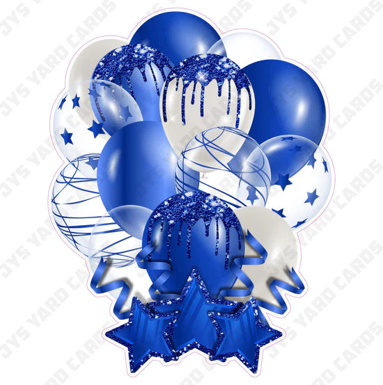 SINGLE JAZZY BALLOON: Blue - Yard Card Signs by JYS International