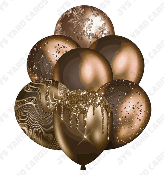 SINGLE BALLOON: Brown - Yard Card Signs by JYS International