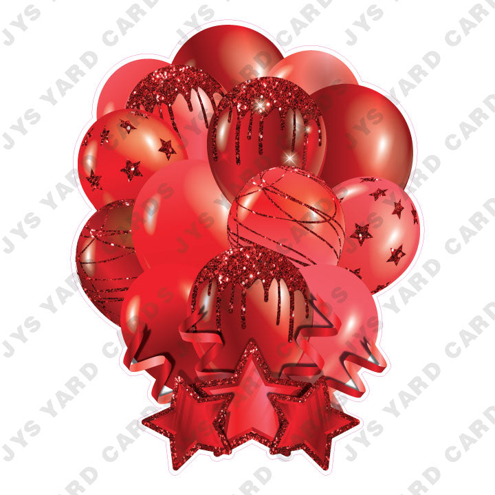 SINGLE JAZZY SOLID BALLOON: RED