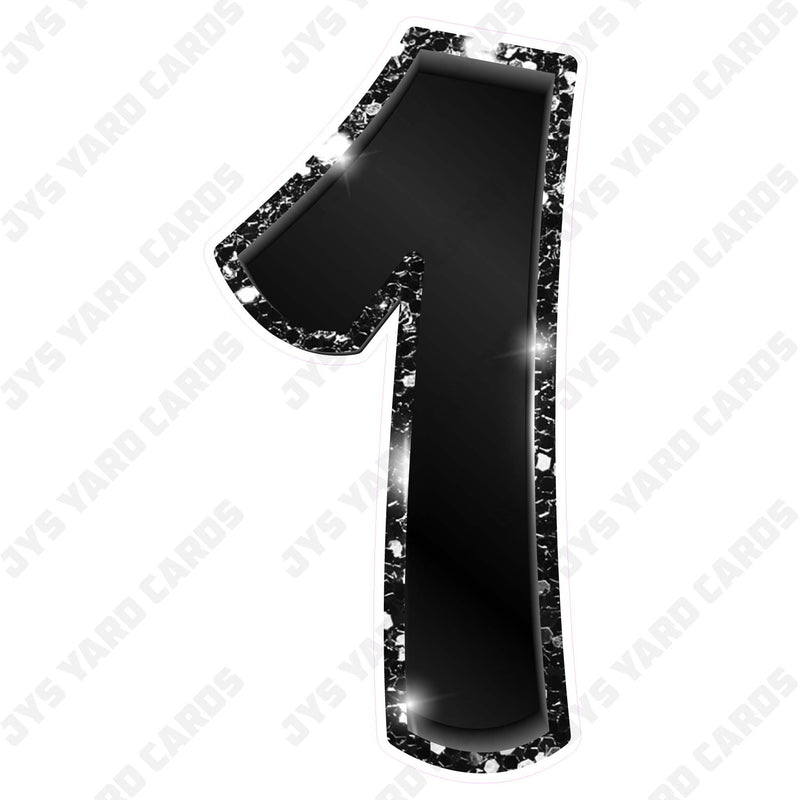 Single Numbers: 23” Bouncy Metallic Black