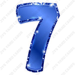 Single Numbers: 23” Bouncy Metallic Blue - Yard Card Signs by JYS International