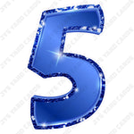 Single Numbers: 23” Bouncy Metallic Blue - Yard Card Signs by JYS International