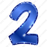 Single Numbers: 23” Bouncy Metallic Blue - Yard Card Signs by JYS International