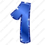 Single Numbers: 23” Bouncy Metallic Blue - Yard Card Signs by JYS International