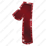 Single Numbers: 23” Bouncy Metallic Burgundy - Yard Card Signs by JYS International