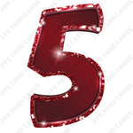 Single Numbers: 23” Bouncy Metallic Burgundy - Yard Card Signs by JYS International