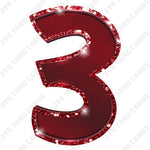 Single Numbers: 23” Bouncy Metallic Burgundy - Yard Card Signs by JYS International