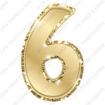 Single Numbers: 23” Bouncy Metallic Gold - Yard Card Signs by JYS International