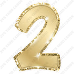 Single Numbers: 23” Bouncy Metallic Gold - Yard Card Signs by JYS International