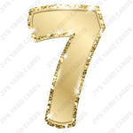 Single Numbers: 23” Bouncy Metallic Gold - Yard Card Signs by JYS International