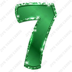 Single Numbers: 23” Bouncy Metallic Green - Yard Card Signs by JYS International