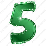 Single Numbers: 23” Bouncy Metallic Green - Yard Card Signs by JYS International