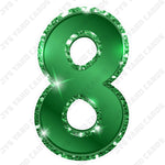 Single Numbers: 23” Bouncy Metallic Green - Yard Card Signs by JYS International