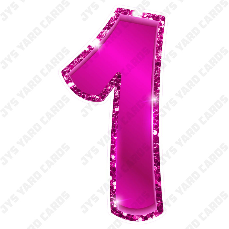 Single Numbers: 23” Bouncy Metallic Hot Pink